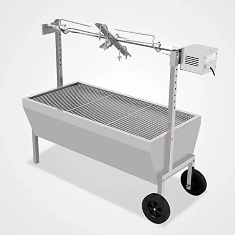 Commercial 8-story high stainless steel automatic barbecue grill, suitable for roast chicken, roast pig, roast sheep,