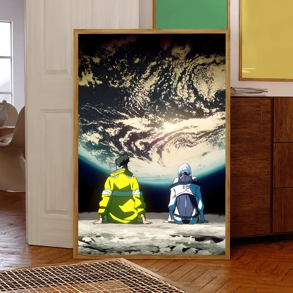 أنيمي C-Cyberpunk E-Edgerunners المشارك لوحة ذاتية اللصق غرفة المعيشة مكتب الديكور غرفة نوم المنزل الجدار ملصق يطبع