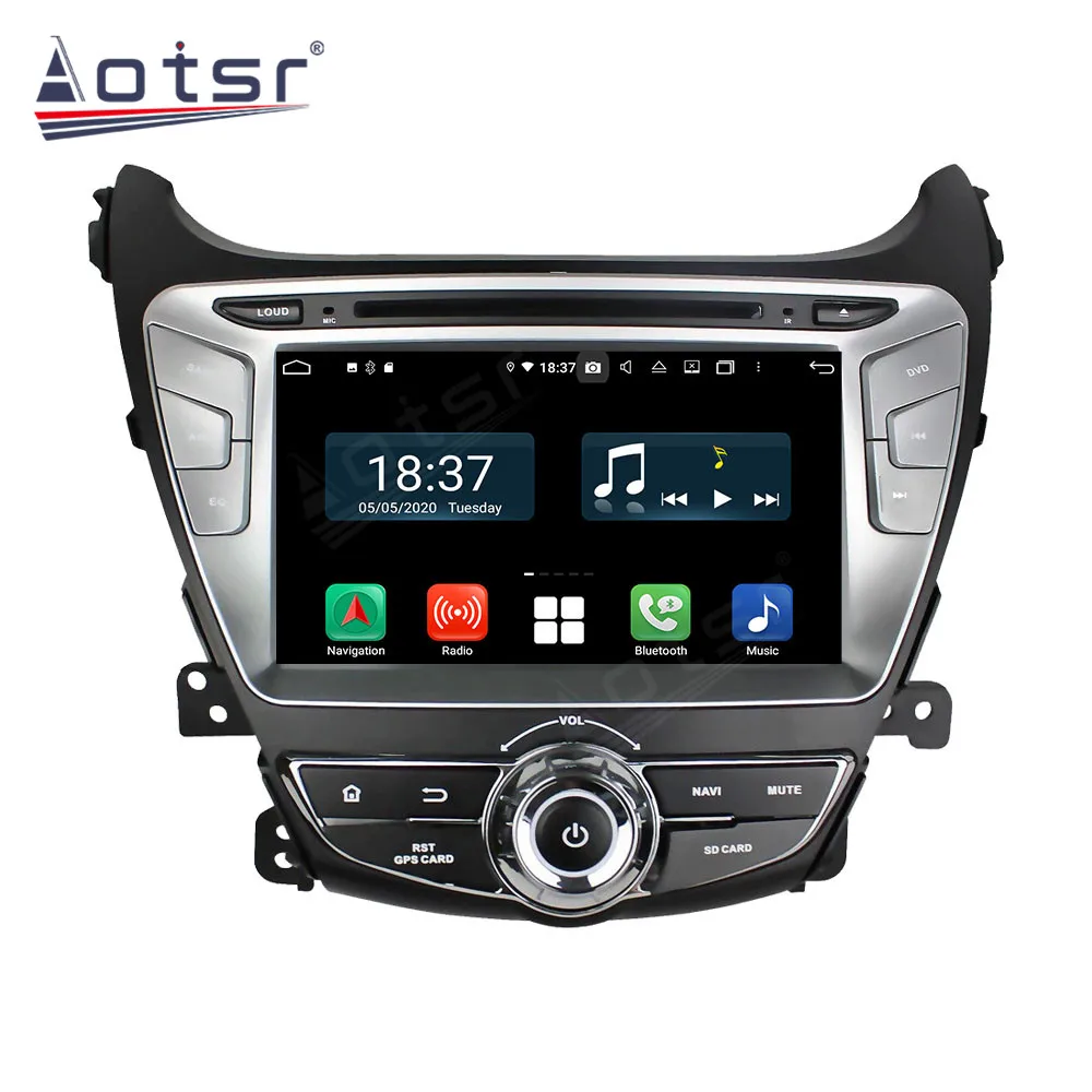 8+256GB GPS Navigation Android 12 AI Voice Car Radio Stereo For Hyundai  elantra 2014 2015 Wireless CarPlay Multimedia Video