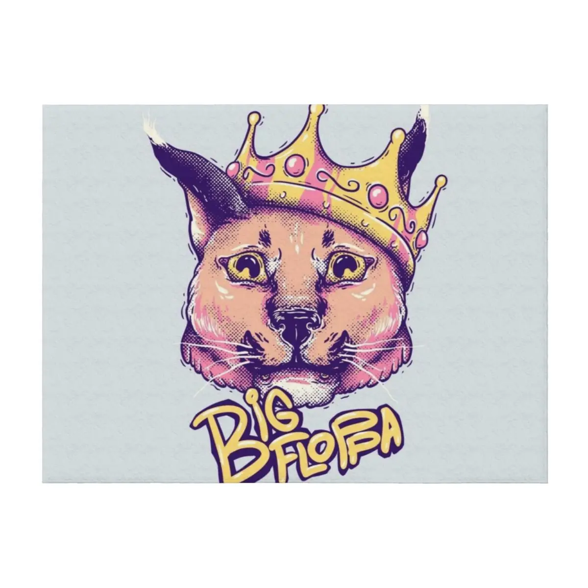 

Da Big Floppa - New Rapper with King Crown Floppa Cube Flop Flop Happy Floppa Friday Drip Fun Original Art Pet Mat Throw Blanket