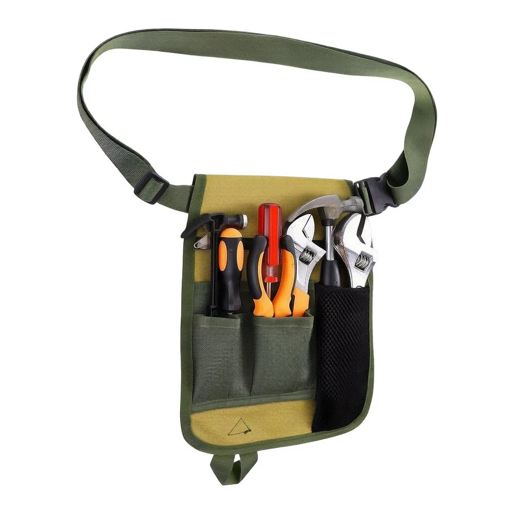 Organized Gardening Tool Pouch with Secure Closure Pockets Industrial Grade Fabric and Balanced Load Distribution