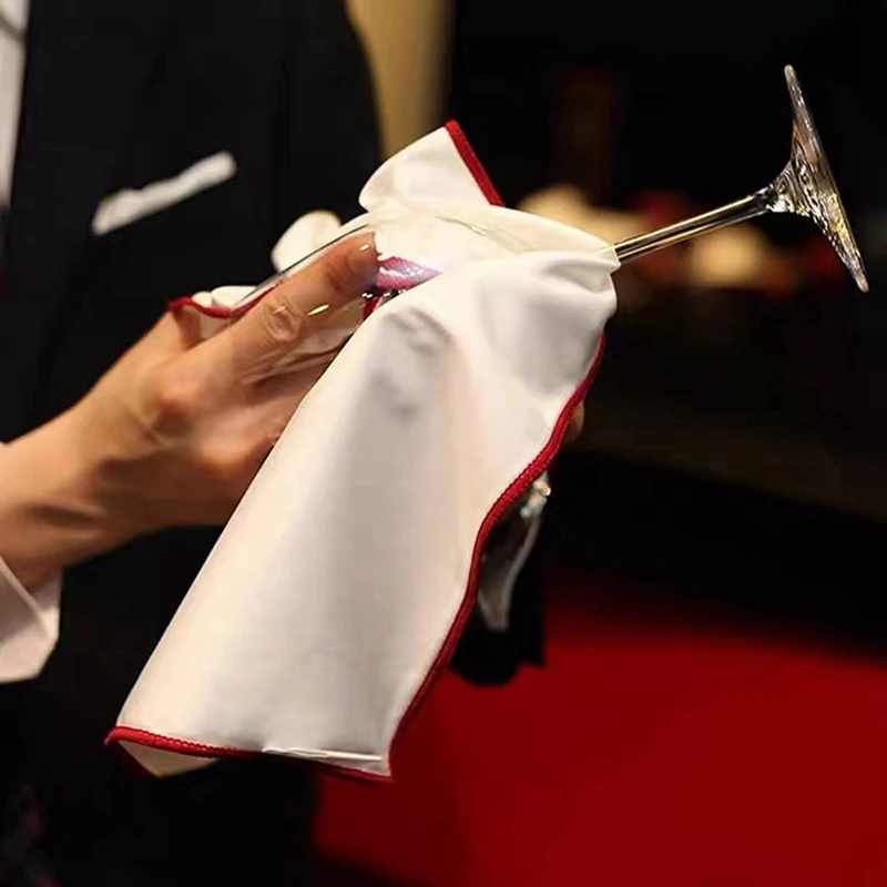 Wine Glass Polishing Cloth Set of 2 Champagne Glass & Wine Glasses Polishing Cloths for -Free Cleaning-A79M