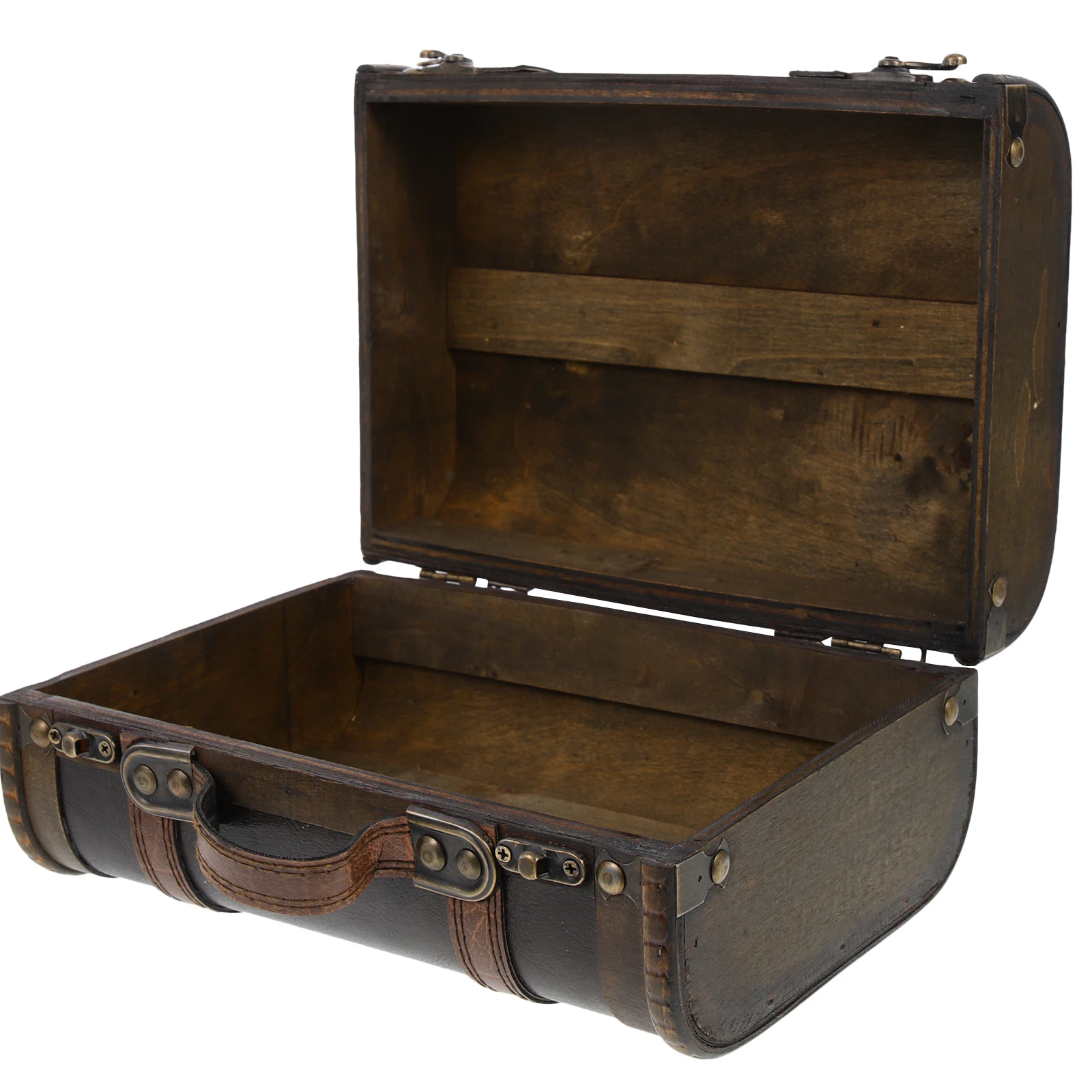 

Storage Box Wooden Dustproof Jewelry Trinket Case Desktop Portable Organizer Container Boxes Necklace