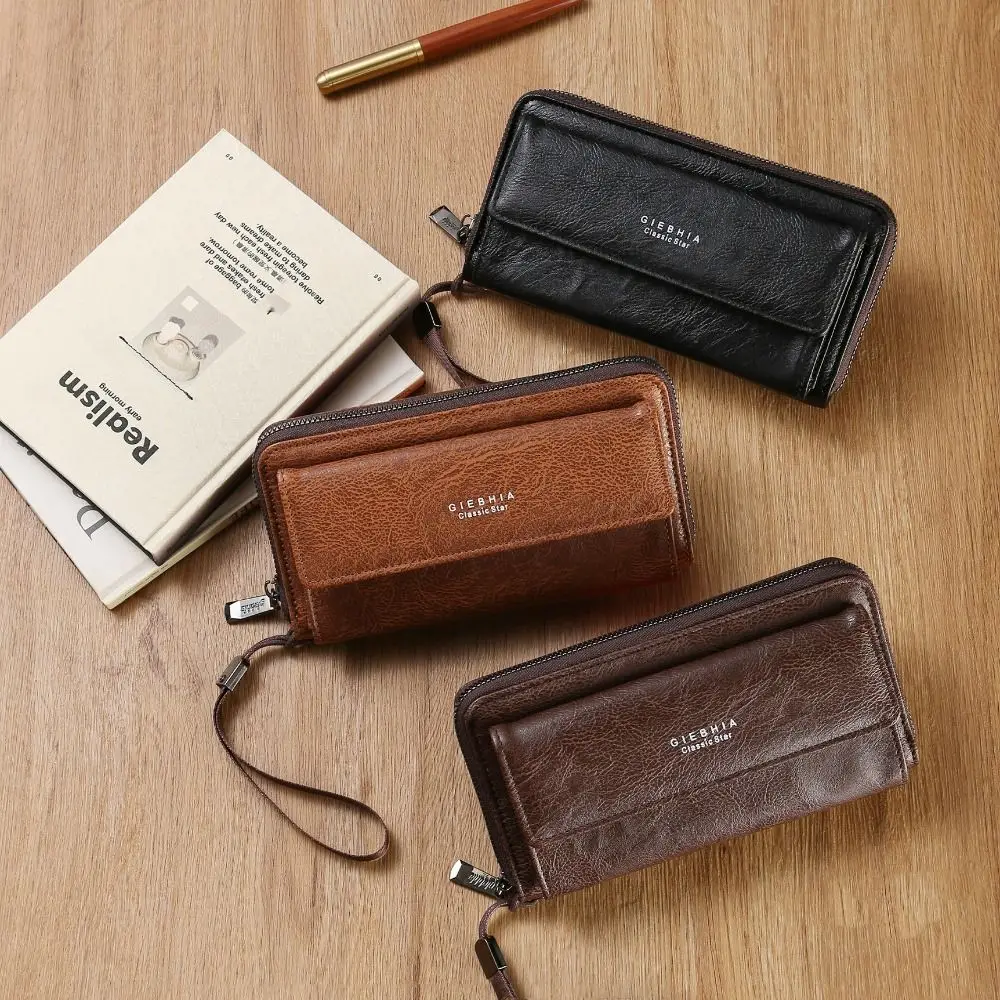 

Creative Purse Long Zipper Wallet Large Capacity Coin Pur Business Clutch Bag Card Brand ID Card Holder Business