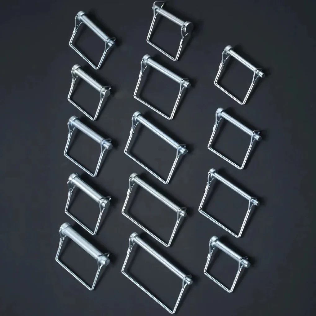 5/4/2Pcs Square Shaft Locking Pin Steel Coupler Safety Pins for Trailer Truck Bicycle Stroller Cargo Boat M6 M8 M9.5 M10 M12