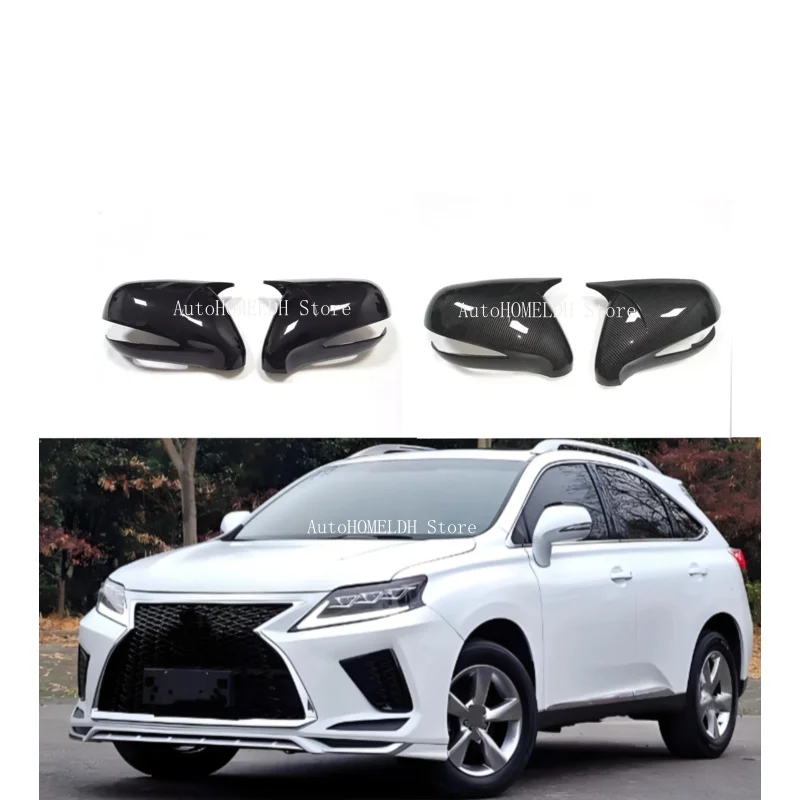 Car Sicker Rearview Side Mirror Cover  For Lexus RX RX270 RX350 RX450 2009-2014 Wing Cap Exterior Rear View Case Trim Carbon LHD