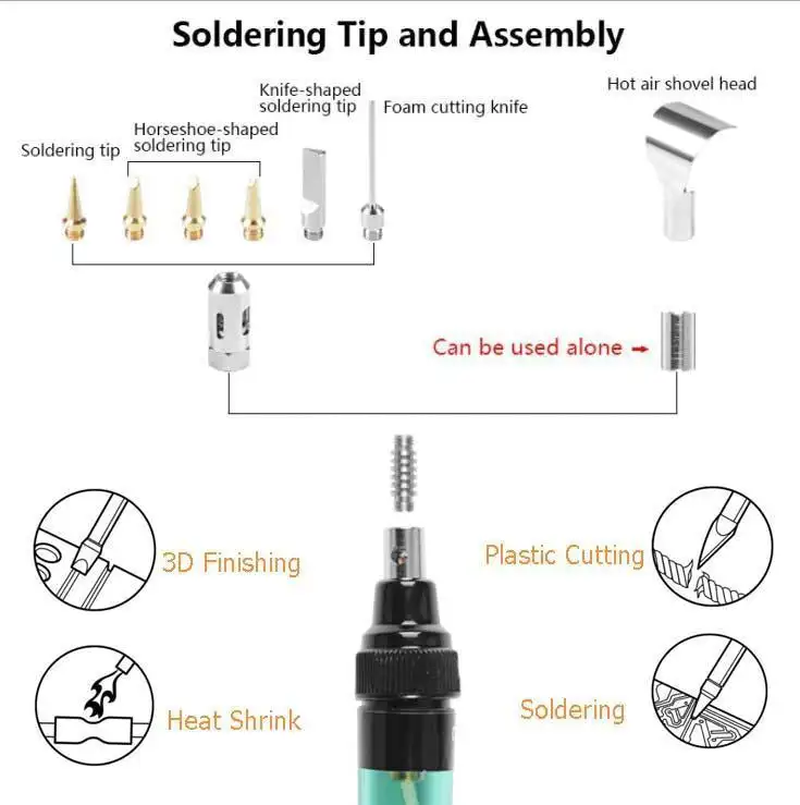 1300 Celsius Butane 4 In 1 Portable Soldering Iron Set Welding Pen Burner Blow Torch Gas Soldering Iron Cordless Butane Tip Tool