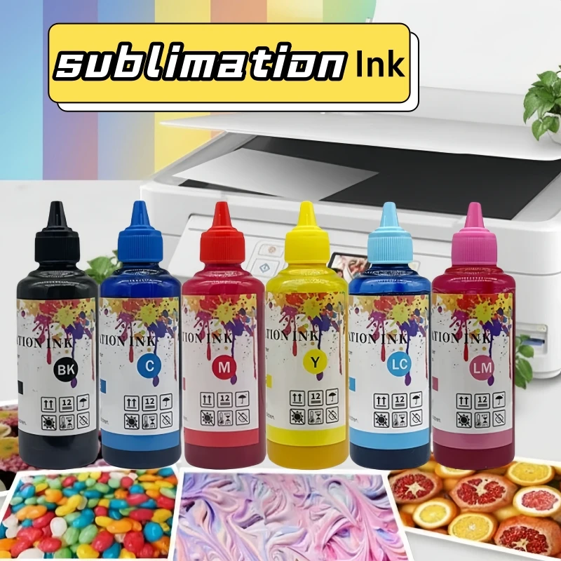 

6*100 мл сублимационные чернила для струйных принтеров Epson DX5 L800, чернила с термопрессом, сублимационные чернила 600 мл