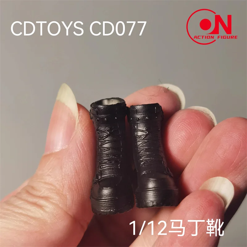 cdtoys cd077 1/12 فاسق دراجة نارية نمط الأحذية الصلبة الأحذية نموذج صالح 6 ''الجندي انفصال قدم عمل الشكل الجسم الدمى #3