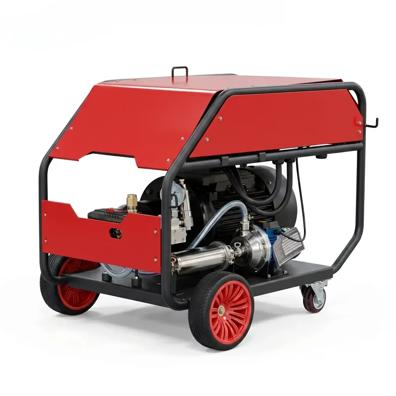 800Bar 11600psi Electric Water Jetter Ship Hull Barnacle Cleaning Oil Tank Surface Paint Stripping Maintenance Power Machine