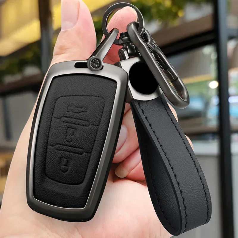 Suitable For 3-button Dongfeng DFM 580 370 S560 AX7 AX5 AX4 AX3 MX5Alloy Leather Car Key Case Protective Jacket Case Accessories