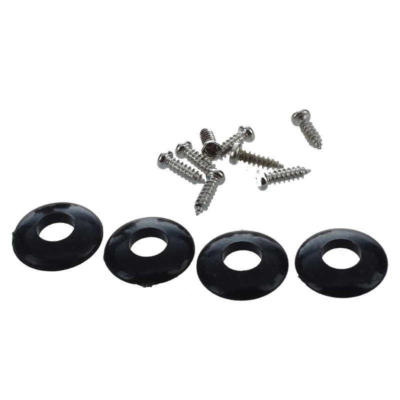 8Pcs Guitar And Small 4 String Guitar Tuning Pegs Machine Heads 4R And 4L, Mounting Screws Included--Silver And Black