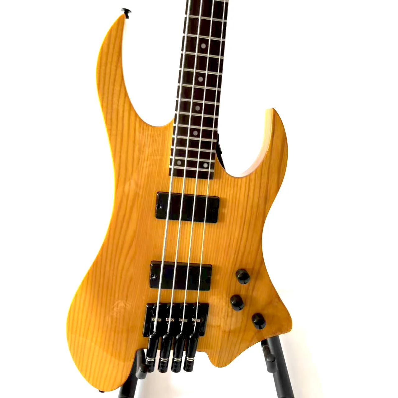Headless Mahogany Body Canadian Maple Neck 4 Strings Higher Quality Bass Electric Guitar From China  Production view 4