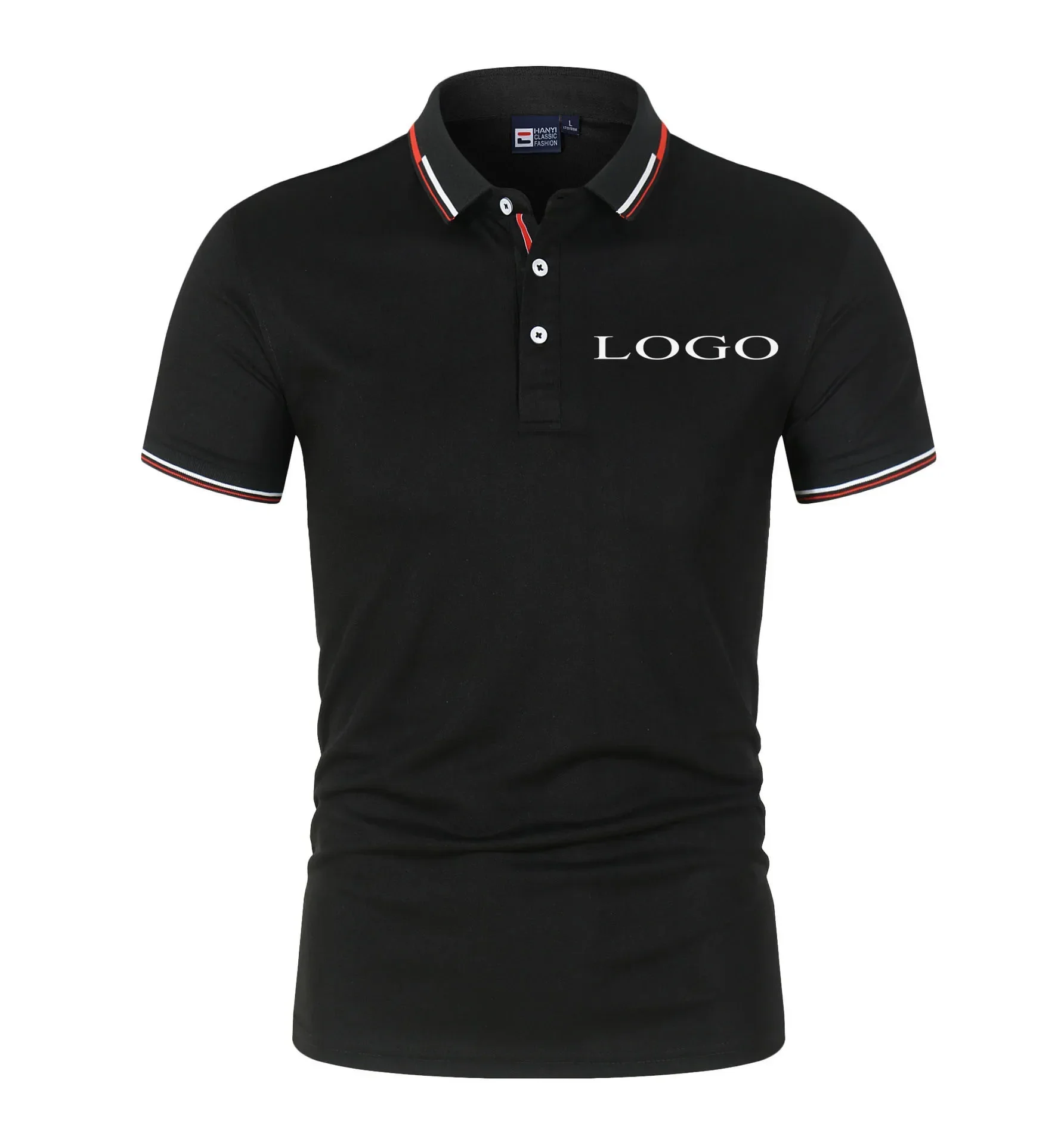 Polo Customizable Men's and Women's Patterns, Team Logo Patterns, Personalized Text Patterns, European High-speed Rail Patterns