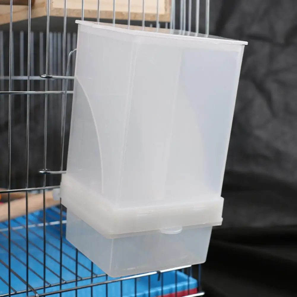 Bird Feeder Spacious Automatic Anti-Splash Small Bird Feeder Transparent Food Container Cage Acrylic Parrot Feeder Accessories