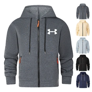 Autumn men's sweatshirts, long-sleeved jackets, hoodies, zipper closure jackets, men's hoodies, sweatshirts, slim-fit men's clothing 1