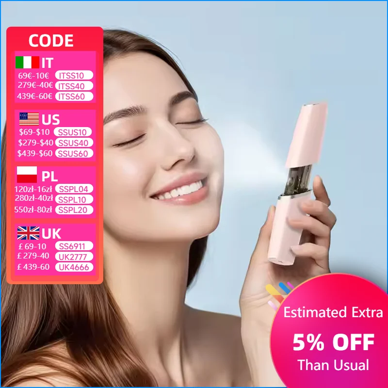 

Portable Hydrogen Nano Facial Mist Sprayer Antioxidant Face Skin Hydrogen Mist Water Spray Moisturizing Hydrogen Water Face Mist
