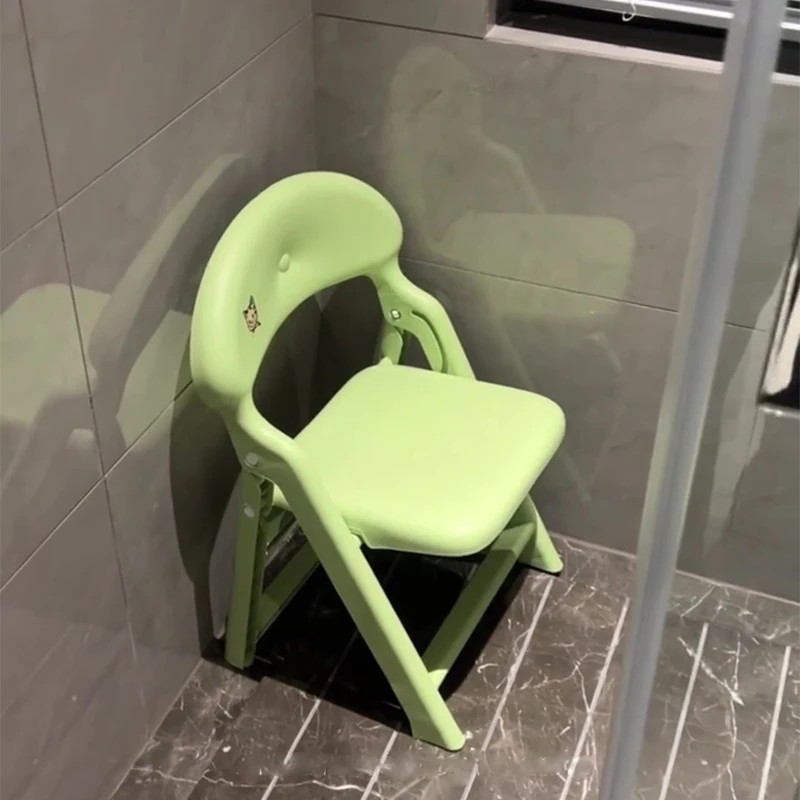 

Unique Children Shower Stool Design Nordic Modern Toilet Taboret Shower Stool Foldable Restroom Sillas Plegables Home Furniture