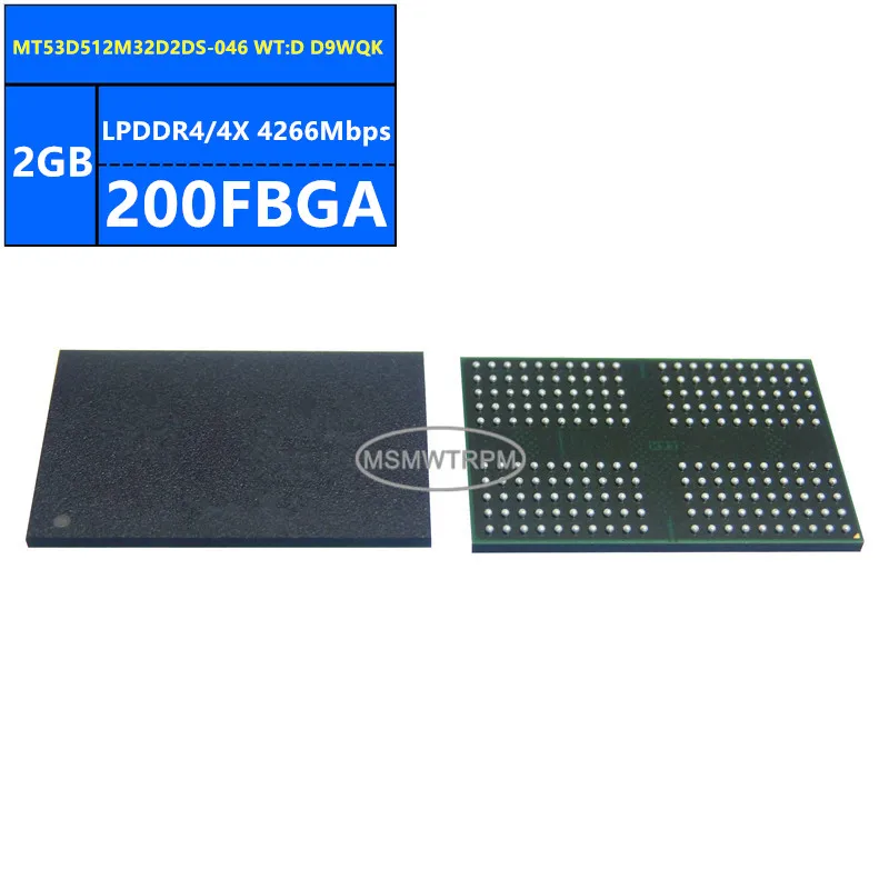 

MT53D512M32D2DS-046 WT:D D9WQK LPDDR4/4X 2GB 4266Mbps 200FBGA 16Gb Memory Chip IC Integrated Circuits Brand New Original In Stoc