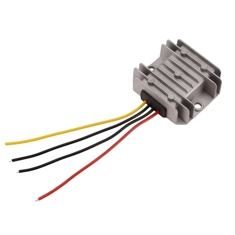 Convertidor ABDE-DC de 24V a 12V, convertidor reductor de voltaje 5A 60W, transformador reductor resistente al agua con carcasa de aluminio