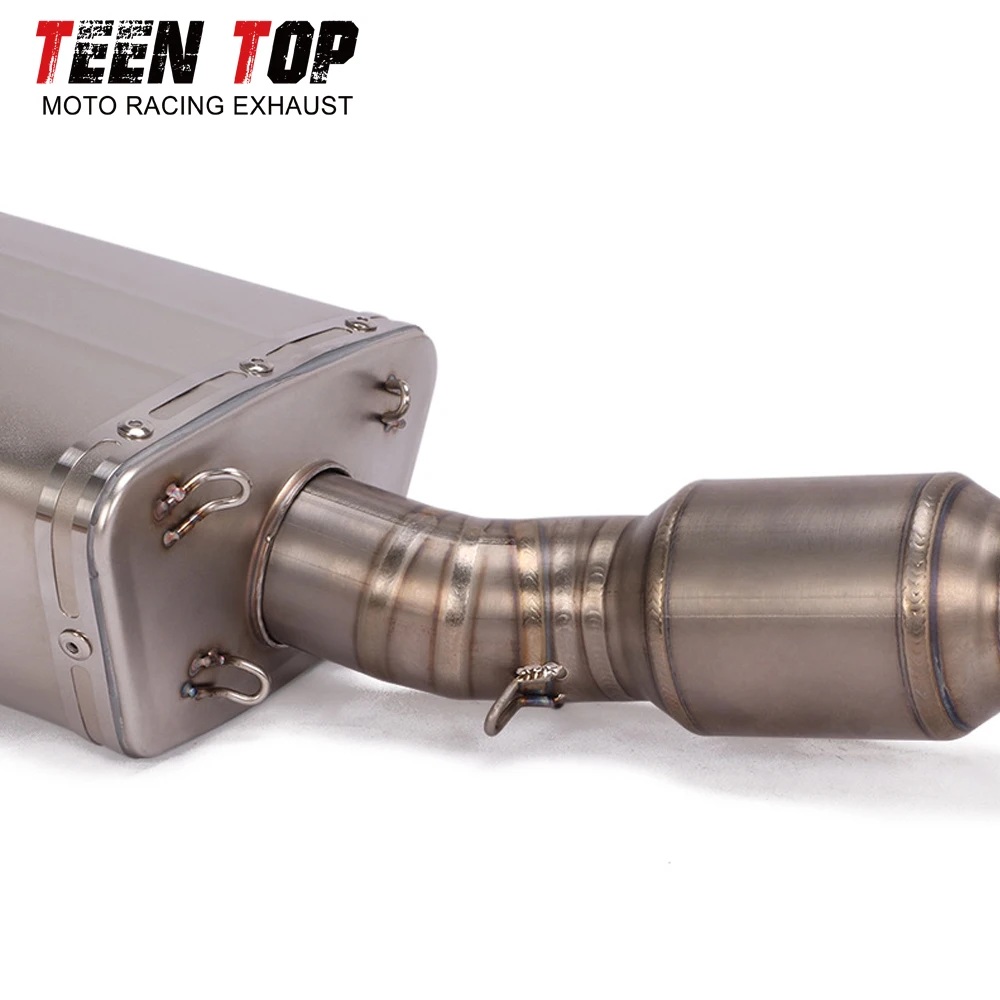 دراجة نارية العادم الانزلاق على 51 مللي متر سبائك التيتانيوم لكاواساكي Z650 النينجا 650 تحت الدراجة أنظمة العادم الكامل نينجا 650 2017-2021