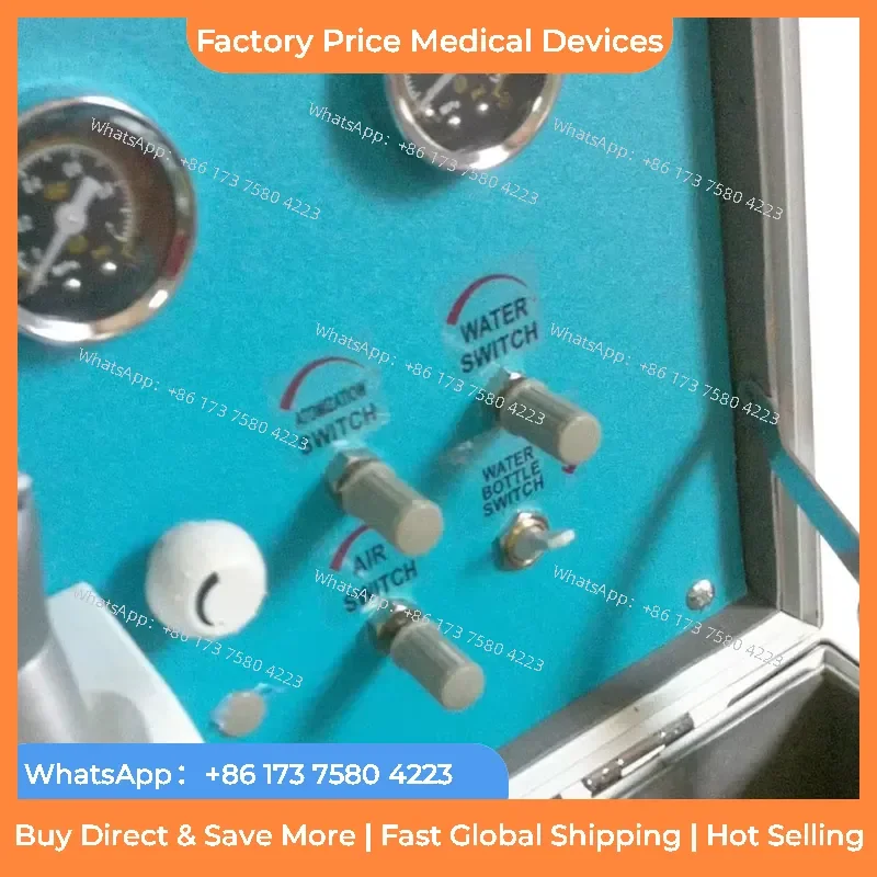 2026 Electric Dentists Lab Mobile Unit Portable Rolling Case Box with Oilless Air Compressor Mobile Clinic fastshippin