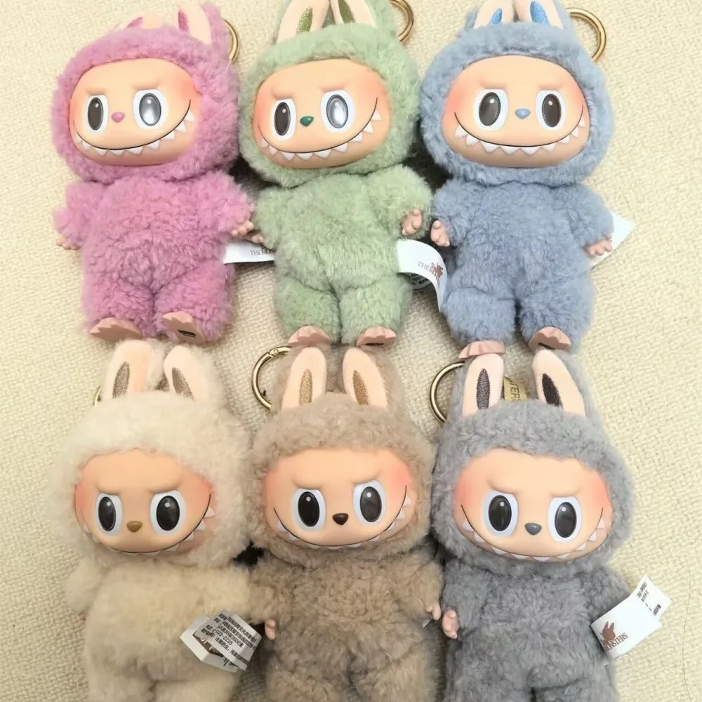 Monster Doll with Backpack Blind Box Heartbeat Macaron Mokoko Anime Character Guessing Bag Pendant Gift Replica