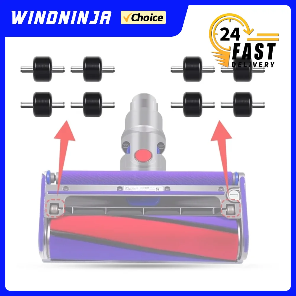 Weicher Rollenkopf mit kleinen Rädern für Dyson V6 V7 V8 V10 V11 V15 Staubsauger, Rollenersatz, Ersatzteile, Zubehör-Set