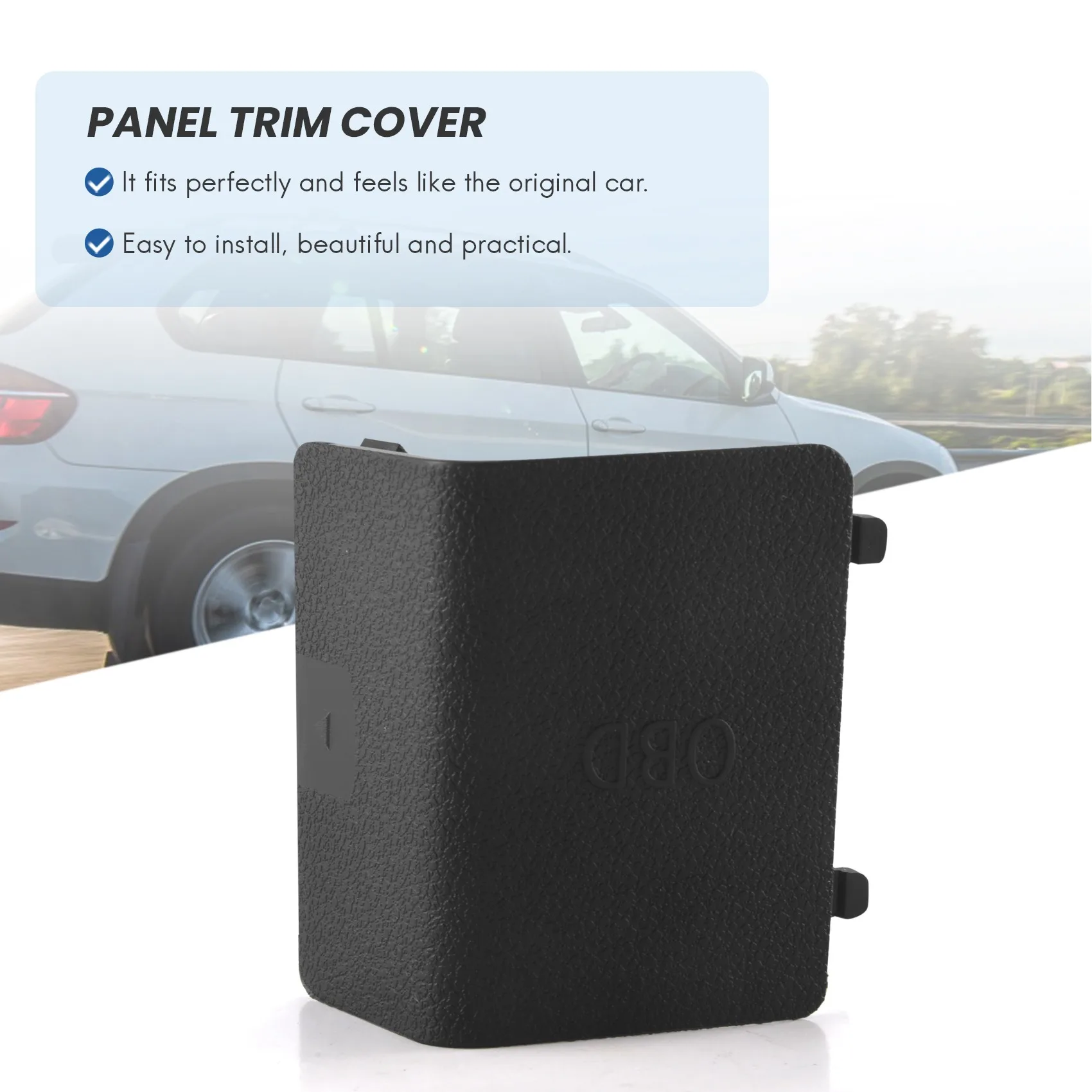 For-BMW 3 Series E90 E91 E92 E93 Diagnostic Plug Cover OBD Black LHD Panel Decorative Cover 51437147538