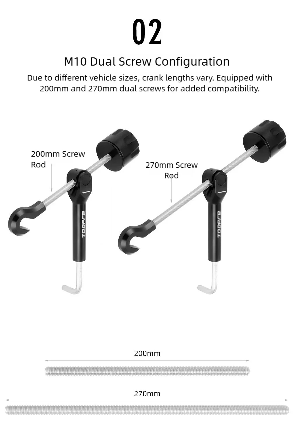TOOPRE Bicycle Crank Cover Bolt Removal Tool Set Repair Tool For Mountain Bicycle 8mm 10mm Crank Bolt Static Removal Tool