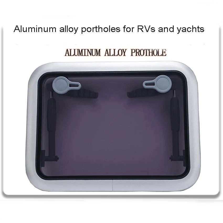 457X327/507X377/507X392MM Rectangular Aluminum Alloy Porthole Marine Yacht Marine RV Skylight Decorative Window