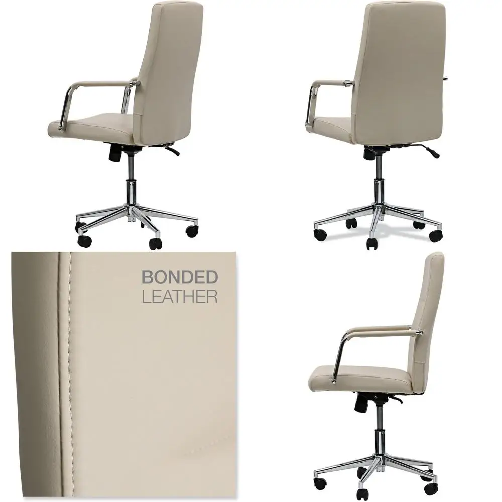 

Alera Workspace Leather Task Chair, 275 lbs Capacity, Adjustable Seat Height, White