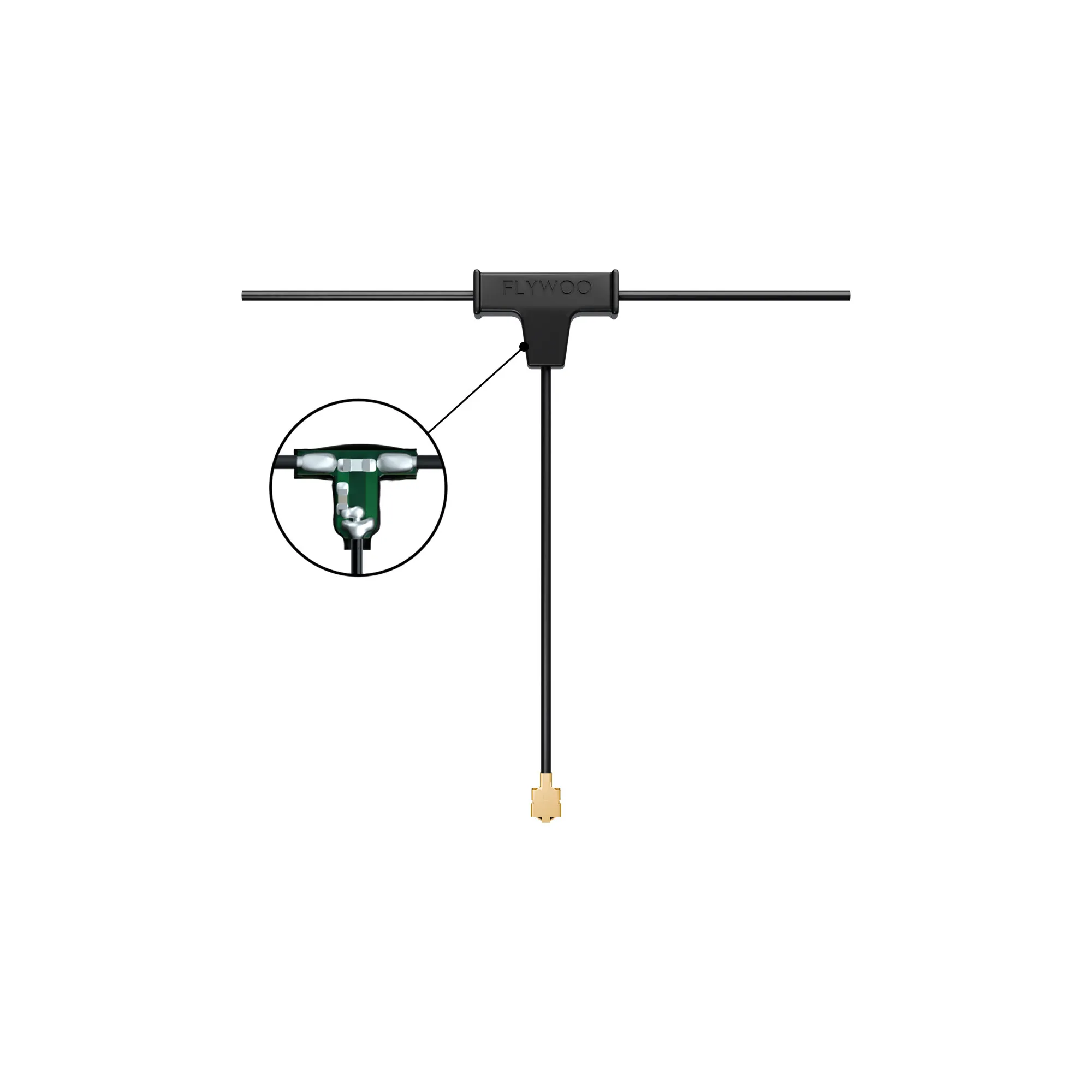 Flywoo ELRS 2.4GHz Mini PCB T-shaped Antenna, Special for Receiver, U.FL Connector