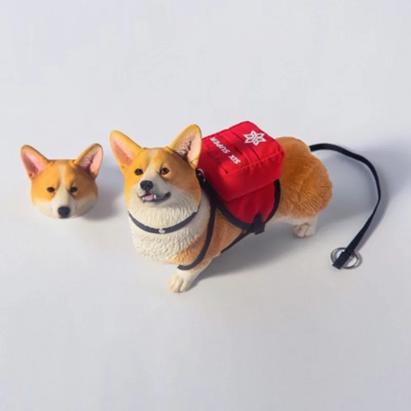 Head-changing corgi, cute healing head-changing creative pet dog model car tide play figure ornament