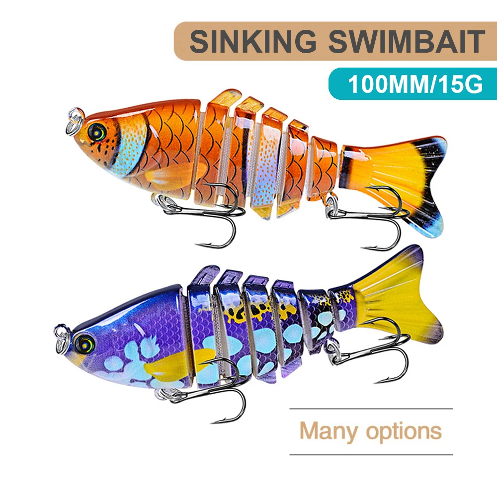 10cm 15g przynęty wędkarskie tonący Swimbait Wobbler sztuczna twarda przynęta przegubowa przynęta akcesoria wędkarskie przynęta szczupak Bass wabik DJY102