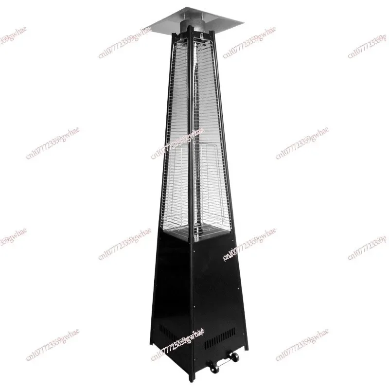 Stainless steel pyramid flame Patio Heating garden homepage Outdoor gas liquefied gas heating furnace Tower type courtyard oven