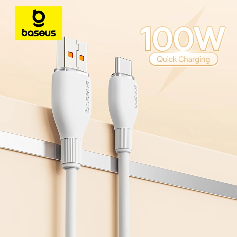 Baseus cabo usb tipo c para realme huawei pro fio de carregamento rápido USB-C cabo de dados do carregador para samsung oneplus poco f3 macio tpe