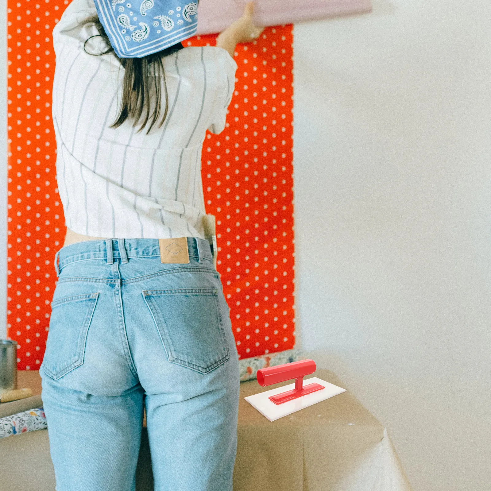 

Шпатель для штукатурки с эргономичной ручкой и текстурированным покрытием, инструмент для выравнивания стен и потолков, финишной обработки гипсокартона, полировки цемента