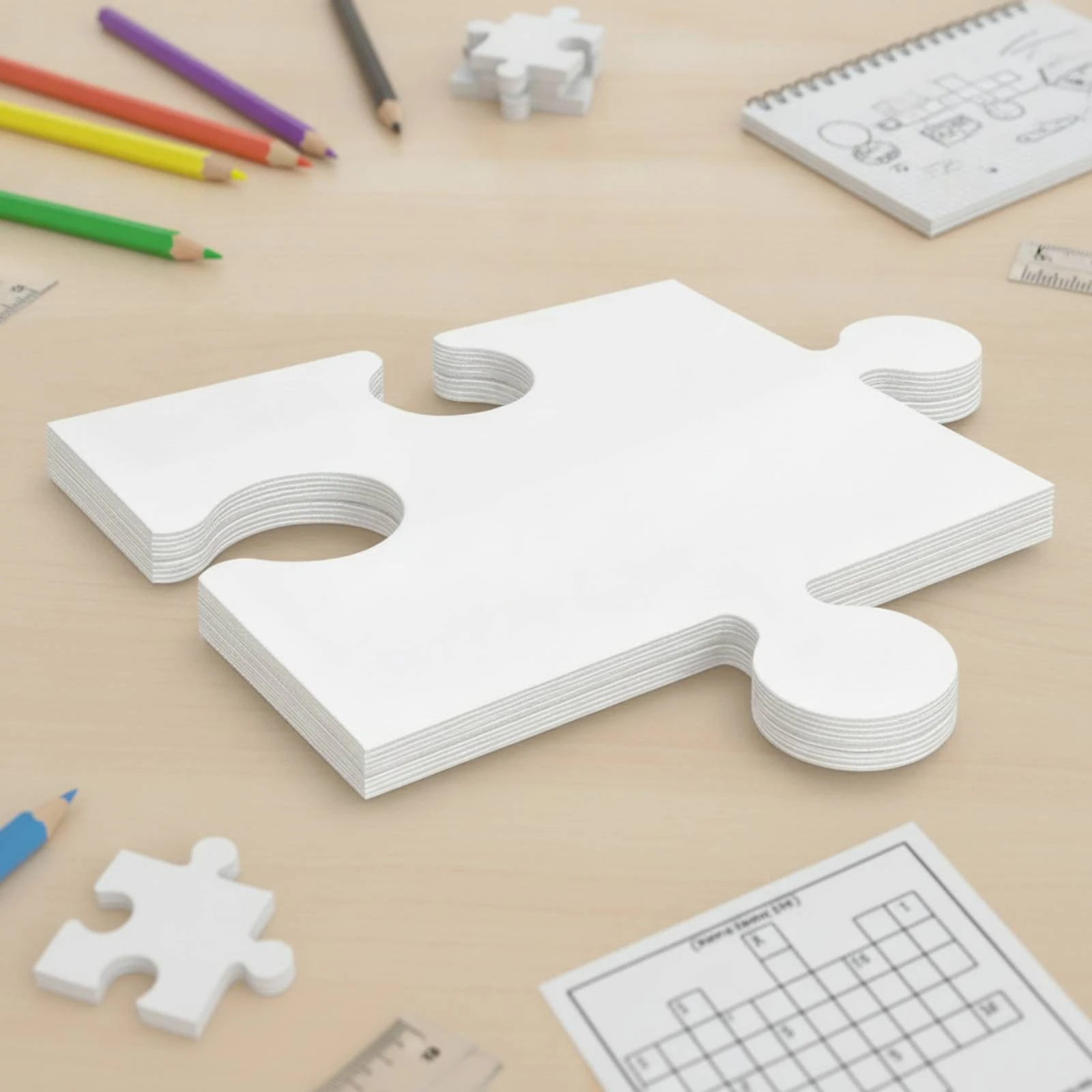 24 Pezzi di Puzzle in Cartone  - Puzzle Blank White recensione e prezzo