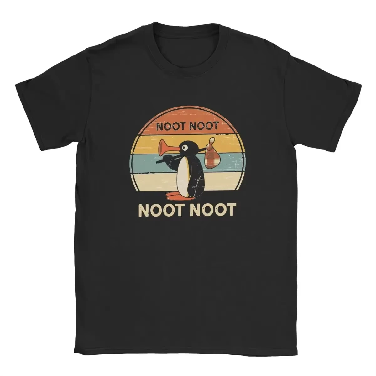 27 Noot Noot Pingu Penguin Meme Gift Fun Quality Harajuku T-shirt Round Neck Print Street Wear Fashion Y2K Tops