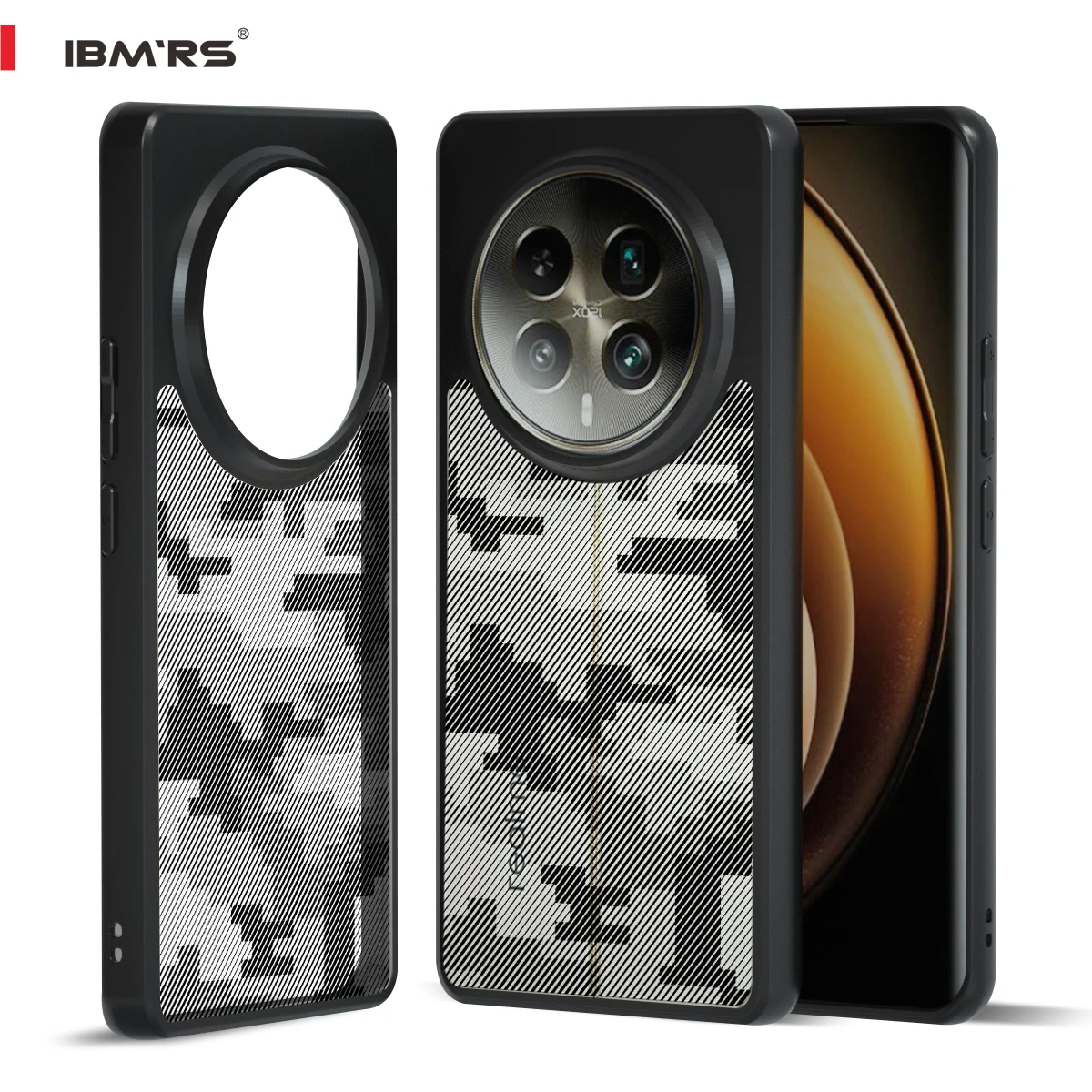 IBMRS for Realme P1 Pro/12 Pro/Pro+ Case, Military Design Hard Back Heavy Duty Shockproof Camo Protective Cover