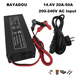 14.6V 20A LiFePO4 Battery Fast Charger 4S 12V 12 Volt 14.4V 30A 40A 50A Iron Phosphate LFP RV Energy Storage Chargers