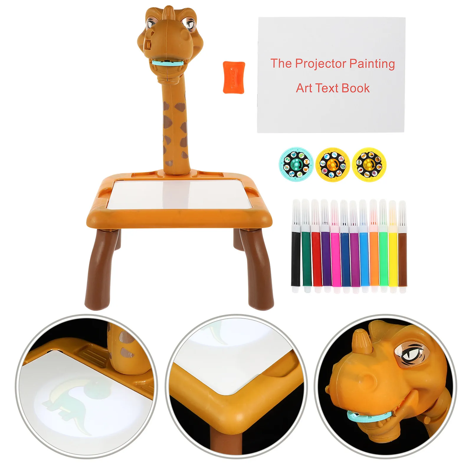 

Набор для рисования с проекцией динозавров: развивающий проектор-игрушка для детей, пластиковый обучающий проекционный инструмент