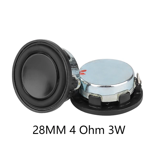 Without Brand 2pcs 1,25 Pouces 31MM Mini Haut-parleurs 1 Pouce 4 Ohms 8Ohm 3W Audio Portable Full Range Ronde De Haut-parleurs Multimédia Musique Bricolage (Couleur : 4Ohm, Taille : 1.25