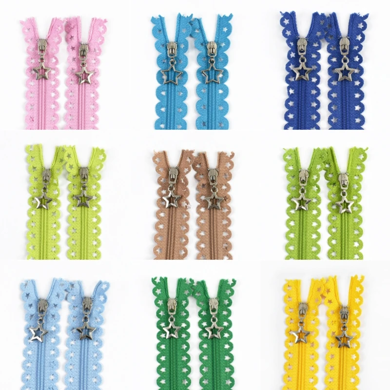 

5/10Pcs Meetee 25cm 3# Sewing Zipper Closure Hollow Lace Nylon Zippers for Clothes Easy Repair Zip Replacement Bags Accessories