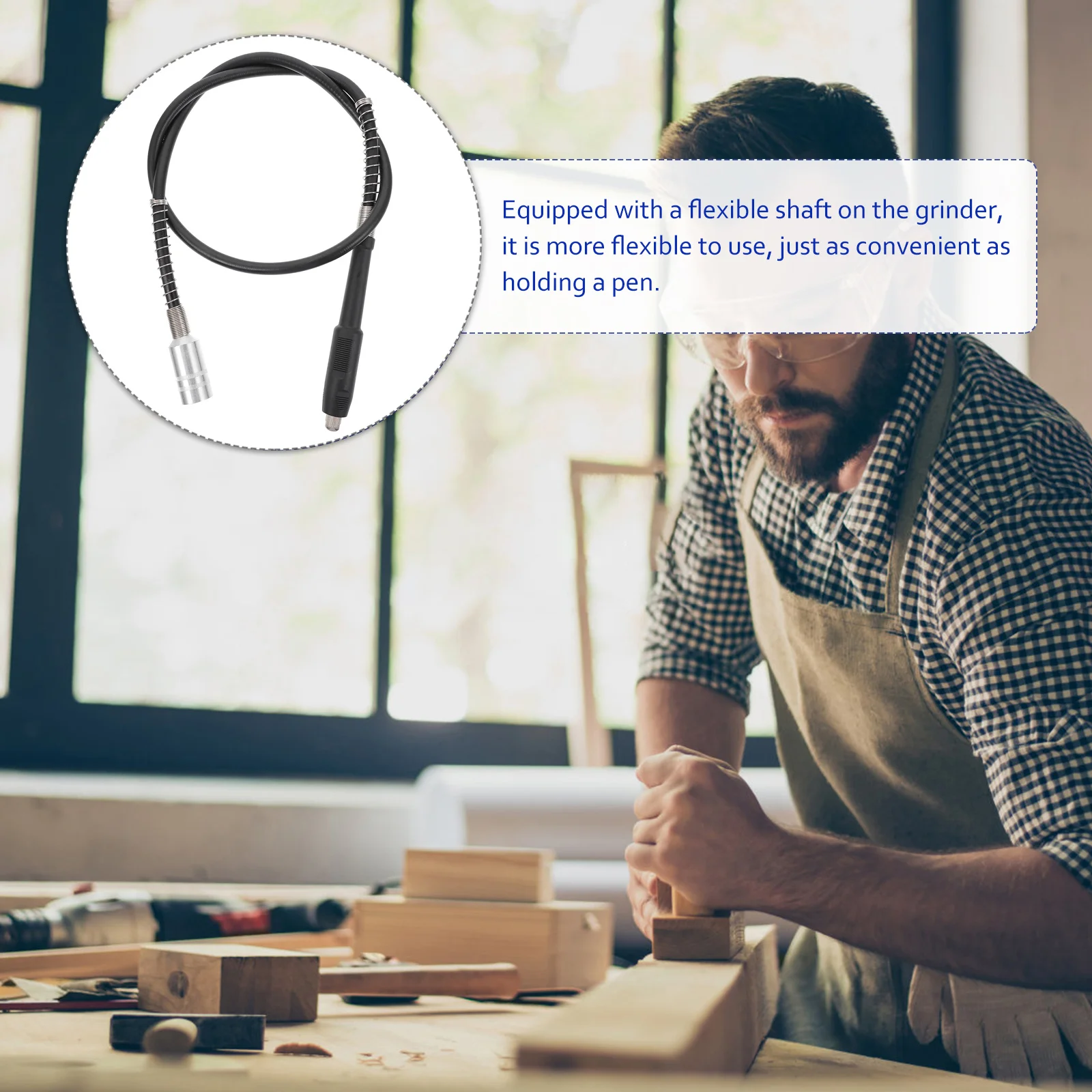 

1Set Engraving Extension Shaft Flexible Cord Sturdy Durable Rubber Material Easy Install Replace Fine Carving Dust Removal