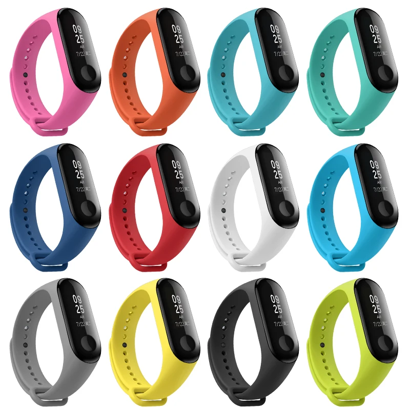 Watch Strap For Xiaomi Mi Band 7 6 5 4 3 Wristband Silicone Bracelet Wrist Straps MiBand 3/4 band5 band6 Smartwatch Accessories