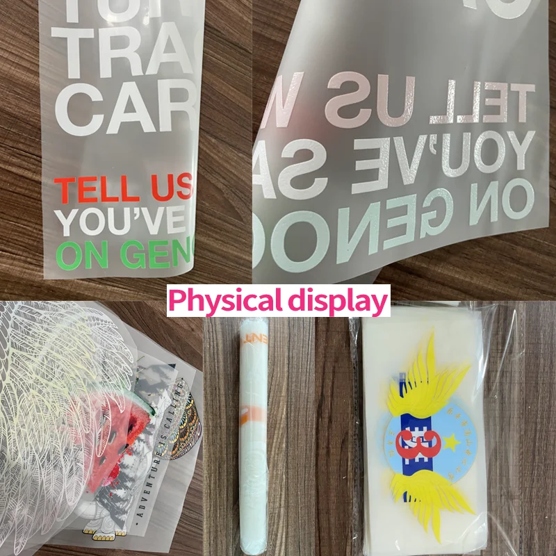 DTF Heat Transfer Custom Brand Logo or Photo Ready to Press Picture Ironing Thermal Sticker Iron-on Clothing Pvc Patch DIY