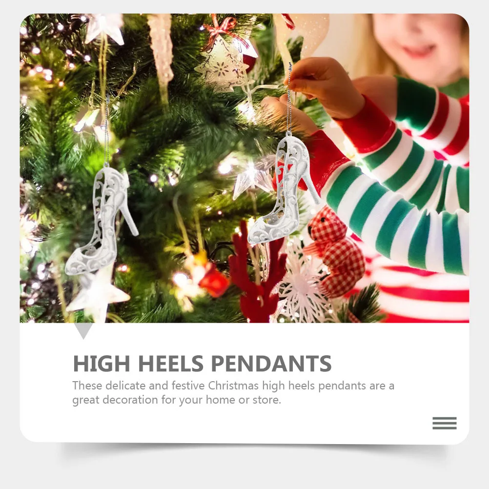 

9pcs High Heel Charms Elegant Christmas Decorations For Tree Hanging Xmas Party Supplies Festive Holiday Ornament