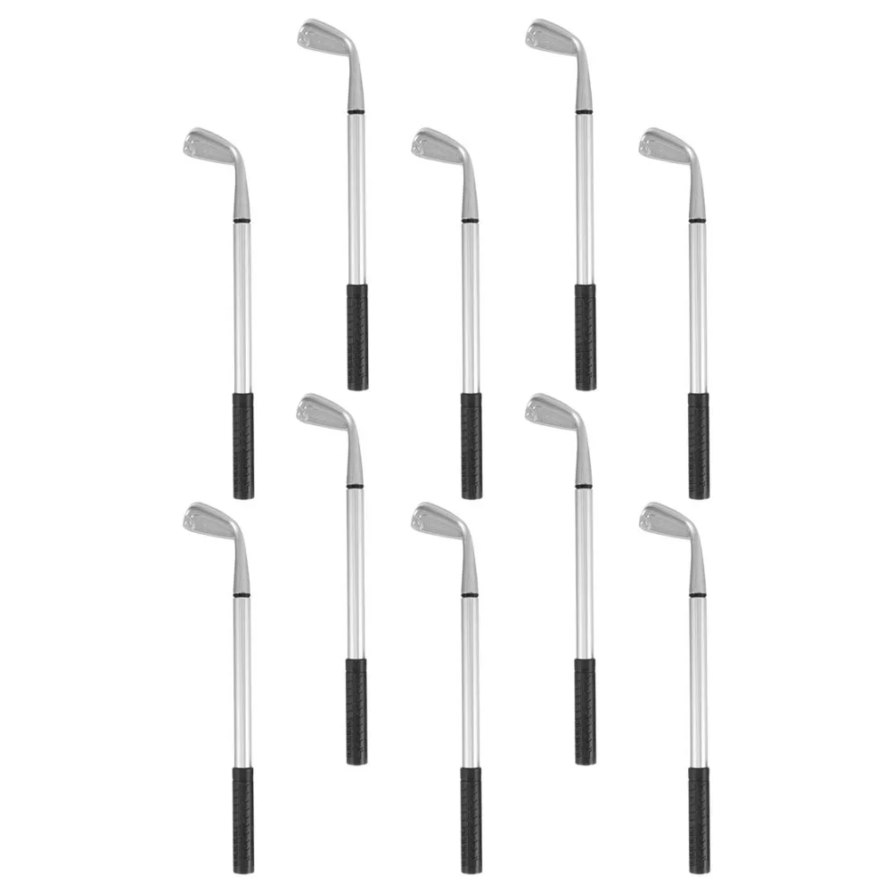 

10pcs Golf Ballpoint Pen Set Aluminum Alloy Simulation Club Design Office Desk Stationery Gift For Men Souvenir Novelty